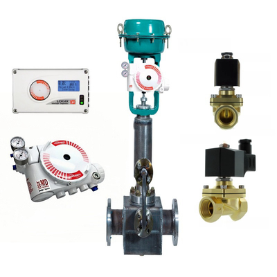 Original Diaphragm Pneumatic Actuator And Flowserve Logix 3200MD Control Valve Positioner