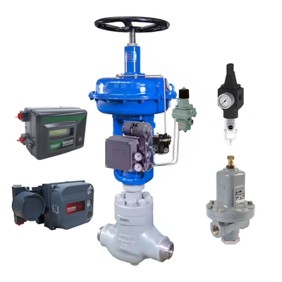 Pneumatic Control Valve With Fisher 3582/3582i Electro-Pneumatic Valve Positioner And 4211 Positioner Transmitter Supplier In Stock