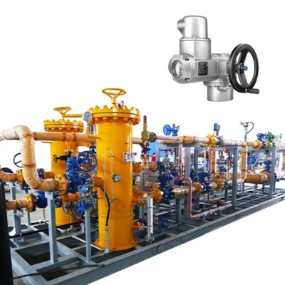 Valve Switching Skid with electric valve actuator Auma SO SOR electric actuator
