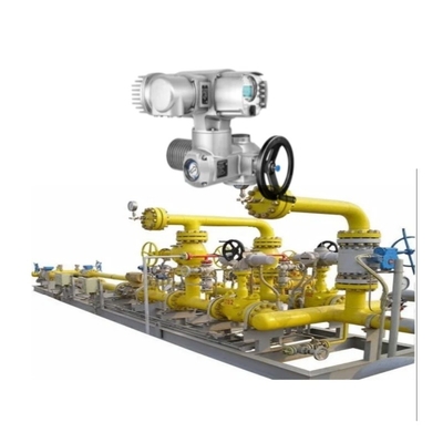The pressure/flow control pry is equipped with Auma valve actuator SAV SAR series and AC/AM control unit