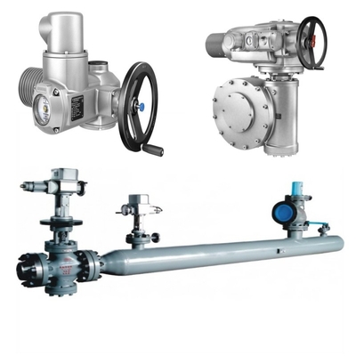 Pressure/Flow Control Skid with Auma electric actuator SA/SQ and multi-rotation gearbox GK/GST/GHT