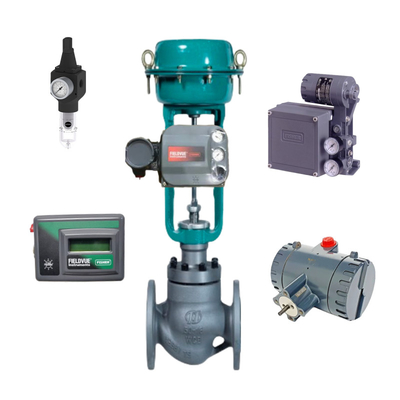 Chinese control valve equipped with Fisher DVC6200 DVC2000 DVC7k DVC510si intelligent valve positioner and ASCO solenoid valve