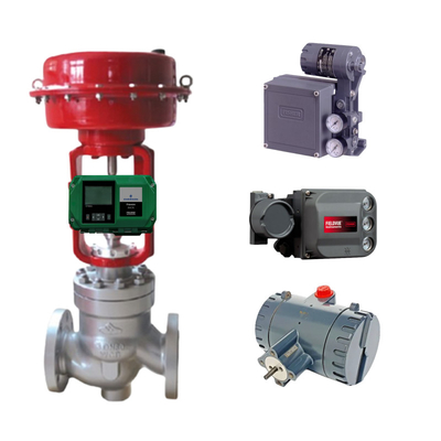 Chinese control valve equipped with Fisher DVC6200 DVC2000 DVC7k DVC510si intelligent valve positioner and ASCO solenoid valve