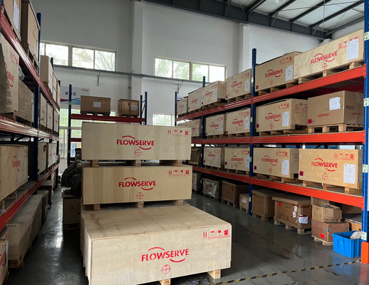 Pneumatic Control Valve Linear With Flowserve LOGIX 520MD DIGITAL HART VALVE POSITIONER And ASCO Solenoid Valve In Stock