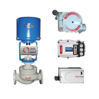 Pneumatic Control Valve Linear With Flowserve LOGIX 520MD DIGITAL HART VALVE POSITIONER And ASCO Solenoid Valve In Stock