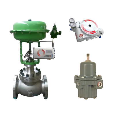 Pneumatic Control Valve Linear With Flowserve LOGIX 520MD DIGITAL HART VALVE POSITIONER And ASCO Solenoid Valve In Stock