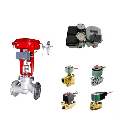 China Control Valve With Masoneilan SVI2-21113121 Valve Positioner And Emerson Asco L339 Series Universal Solenoid Valve