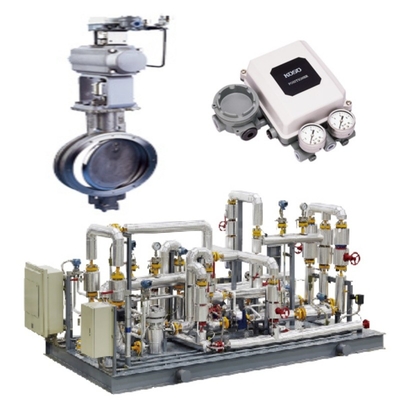 Pressure / Flow Control Skid KOSO 710E/720E Butterfly Valve And 6500RA Pneumatic Actuator And EPB811 Valve Positioner Set