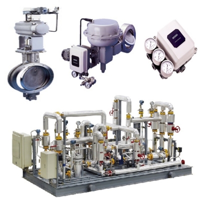 Pressure / Flow Control Skid KOSO 710E/720E Butterfly Valve And 6500RA Pneumatic Actuator And EPB811 Valve Positioner Set