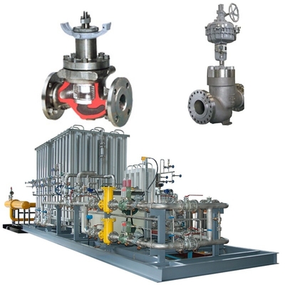 Flow Control Valve Skid Equipped With KOSO Valves 500M/500D And 5200LA/6300LA Pneumatic Actuators EP800 Valve Positioners