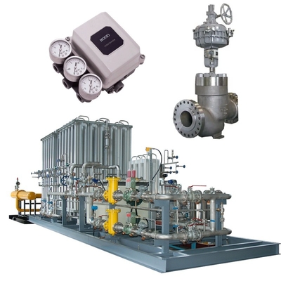 Flow Control Valve Skid Equipped With KOSO Valves 500M/500D And 5200LA/6300LA Pneumatic Actuators EP800 Valve Positioners