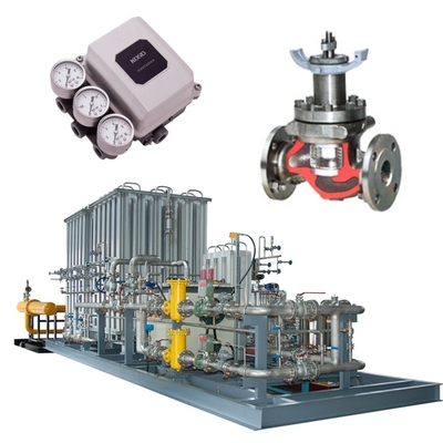 Flow Control Valve Skid Equipped With KOSO Valves 500M/500D And 5200LA/6300LA Pneumatic Actuators EP800 Valve Positioners