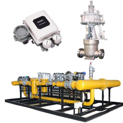 Flow Control Valve Skid And KOSO 400H Control Valve 5200LA/6100LA Pneumatic Actuator EP800 Positioner CL420/CL523 Lock Valve