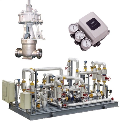 Flow Control Valve Skid And KOSO 400H Control Valve 5200LA/6100LA Pneumatic Actuator EP800 Positioner CL420/CL523 Lock Valve