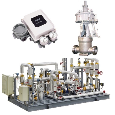 Flow Control Valve Skid And KOSO 400H Control Valve 5200LA/6100LA Pneumatic Actuator EP800 Positioner CL420/CL523 Lock Valve