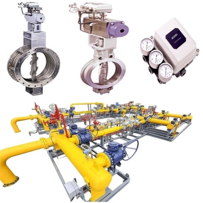 Pressure / Flow Control Skid And KOSO Valves With 6300RA/6300RB/5200LA Pneumatic Actuators With EPA800/EPB800 CL420/CL523 Lock Valve Sets