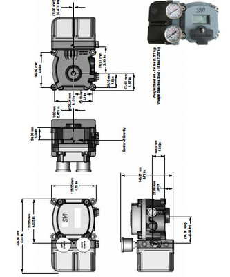 Pneumatic Control Valve With Masoneilan Pneumatic Smart Positioner SVI2-21113121 Single Action With Feedback Without Display