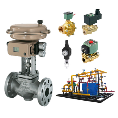 Samson 3241 Globe Control Valve of the ANSI 300 Pressure Class Rating and Stainless Steel for Valve With ASCO Solenoid Valve