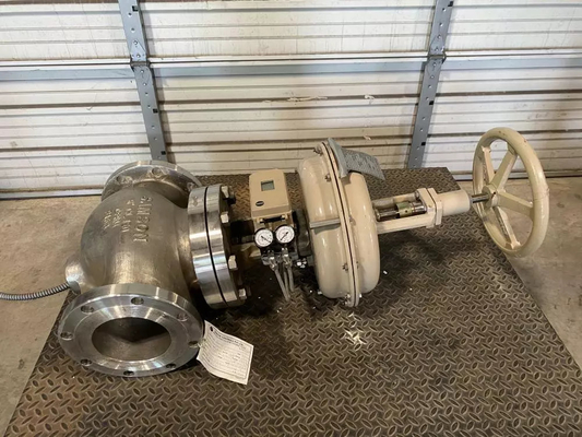 Samson 3241 Globe Control Valve of the ANSI 300 Pressure Class Rating and Stainless Steel for Valve With ASCO Solenoid Valve