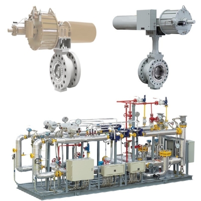 Pressure And Flow Control Skid Featuring Samson 43 Series Pneumatic Butterfly Valves Along With 3730 Valve Positioners