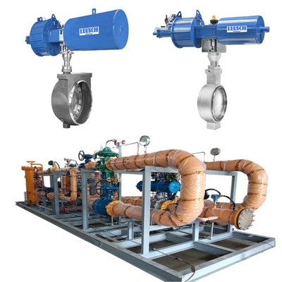 Pressure And Flow Control Skid Featuring Samson 43 Series Pneumatic Butterfly Valves Along With 3730 Valve Positioners