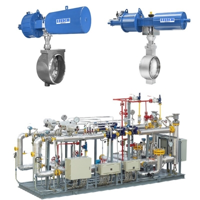Pressure And Flow Control Skid Featuring Samson 43 Series Pneumatic Butterfly Valves Along With 3730 Valve Positioners