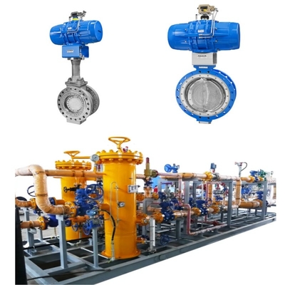 Pressure And Flow Control Skid Featuring Samson 43 Series Pneumatic Butterfly Valves Along With 3730 Valve Positioners