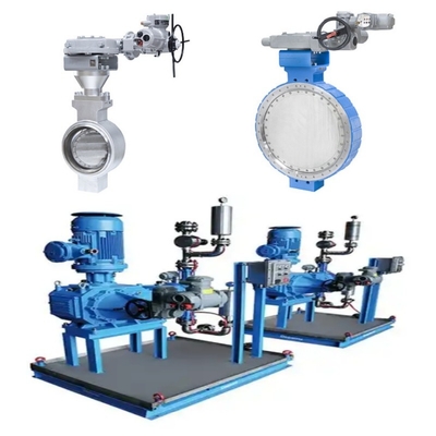 Pressure / Flow Control Skid Samson LTR 43 Butterfly Valves And Auma Electric Actuators And Tooth Boxes
