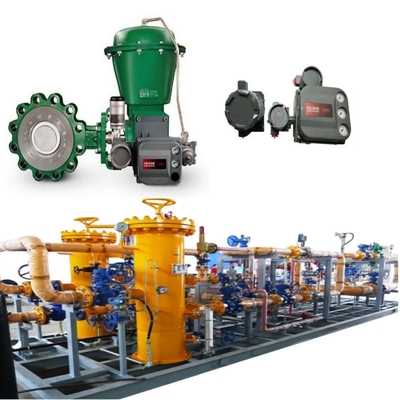 Flow Control Valve Skid With EMERSON Fisher A11 Butterfly Valve 2052 Actuator DVC6200 Positioner 67CF Voltage Regulator