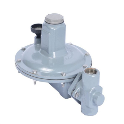 Natural Gas Valve Skid equipped with Emerson Fisher T205/T205M Series Regulators and WIKA Pressure Gauge