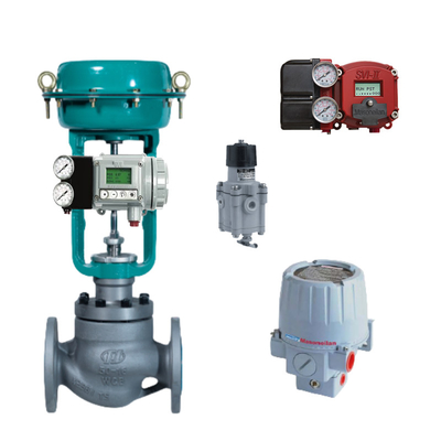 Straight Angle Type Top Guide Valve With Masoneilan SVI2 Valve Positioner And 78-40 Regulator Suitable For Electric Power