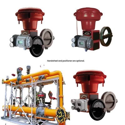 Natural Gas Valve Skid Masoneilan 37002 Series Butterfly Control Valve SVI2 SVI3 4700E Valve Positioner 496 Rotary Switch