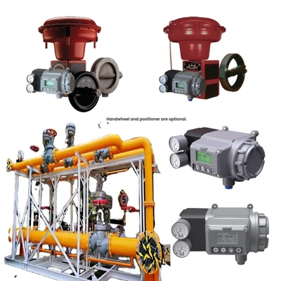 Natural Gas Valve Skid Masoneilan 37002 Series Butterfly Control Valve SVI2 SVI3 4700E Valve Positioner 496 Rotary Switch