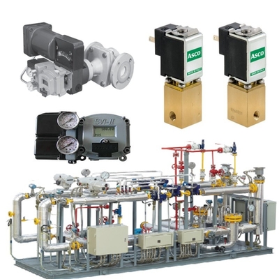 Natural Gas Valve Skid By Masoneilan 31000 Control Valve SVI II AP SVI3 Valve Positioner ASCO Solenoid Valve Set