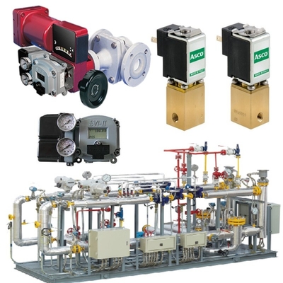 Natural Gas Valve Skid By Masoneilan 31000 Control Valve SVI II AP SVI3 Valve Positioner ASCO Solenoid Valve Set