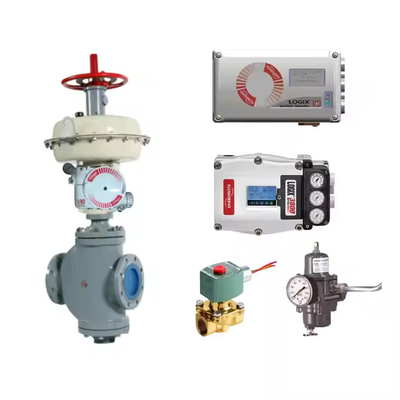 Pneumatic Control Valve Linear With Flowserve LOGIX 3200MD 520MD DIGITAL HART VALVE POSITIONER In Stock Flowserve Valves
