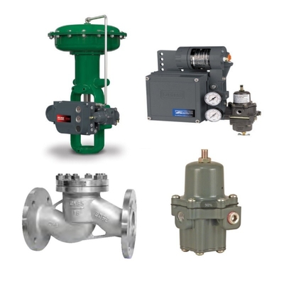 Control Valve With Fisher 667/657 Pneumatic Actuator DVC6200/3582/3582I Valve Positioner Bracket And 67CFR-225 Filter Regulator