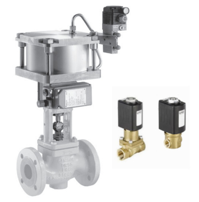 Control Valve Accessories FISHER DVC6200 Samson 4763 Spirax SP7 And Burkert Brass Solenoid Valve 6524 With High Temperature Resistant 2/2-Way Diaphragm