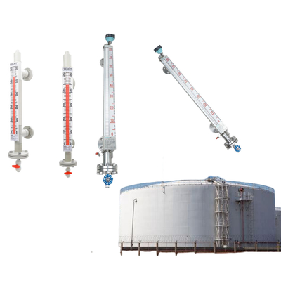 Stainless Steel FeeJoy BI Magnetic Level Gauge For Storage Tanks Level Height Measurement