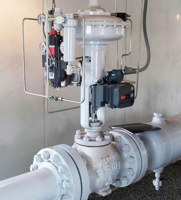 Pneumatic Control Valve VRG Linear Control Valve Fisher DVC6200 Positioner Controller Asco Solenoid Valve for Natural Gas