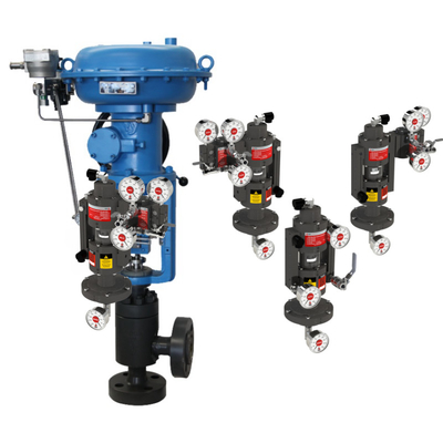 Pneumatic Control Valve VRG Linear Control Valve Fisher DVC6200 Positioner Controller Asco Solenoid Valve for Natural Gas