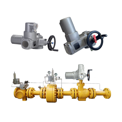 Auma SA Electric Actuator And AM Control With Ball Valve Control Valve For Chinese Natural Gas Regulator Skid