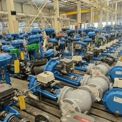 Three Way Control Valve Pressure Balanced Caged Control Valve Samson 3730 Type Electro Pneumatic Valve Positioner HART