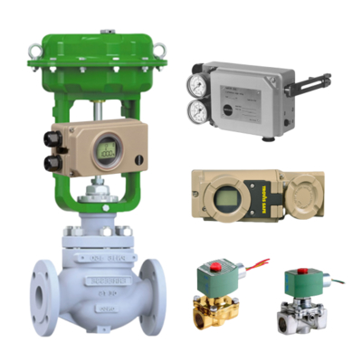 Light Yellow Pneumatic Control Valve And Samson Positioner 3730-3/3731-3 And ASCO Solenoid Valve