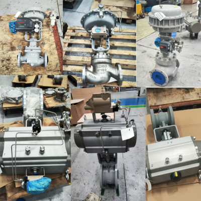 Chinese Control Valve With KTM PNEUMATIC ACTUATORS AW AWN And KOSO EPA800 EPB 800 EPC800 Valve Positioner And Fisher 67cfr Filter Regulator