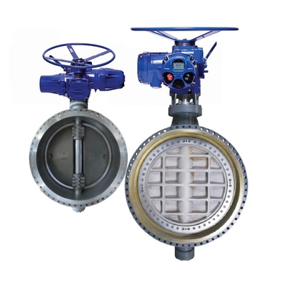 LNG Water Treatment Intelligent Electric Actuator Industrial Electric Triple Eccentric Butterfly Valve 