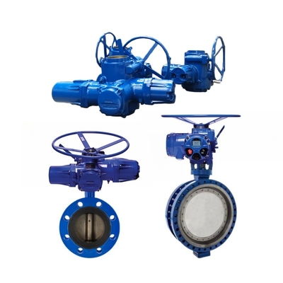 LNG Water Treatment Intelligent Electric Actuator Industrial Electric Triple Eccentric Butterfly Valve 