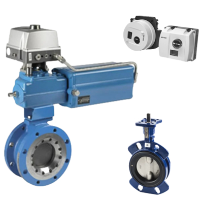 General Purpose Resilient Seated Butterfly Valve Keystone Valve and Azbil Pneumatic Valve Positioner ND9000