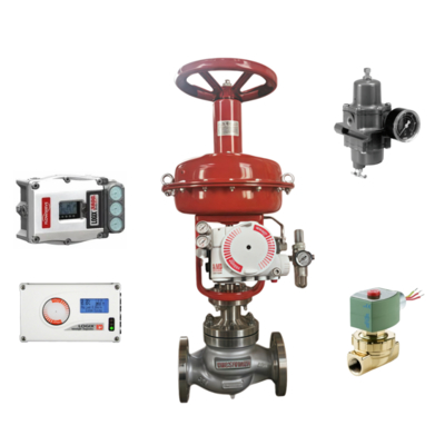 Pneumatic Control Valve and New Stock Fisher Regulator and FLOWSERVE 3200MD 520MD 3800MD Valve Positioner