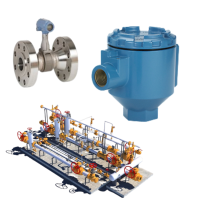 Valve switching device with Rosemount 8800 Vortex Flowmeter and 644 Temperature Transmitter sensor